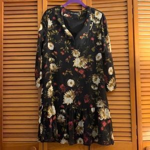 black floral print dress